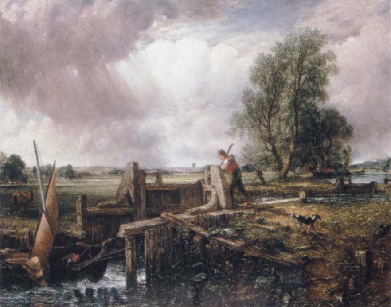 John Constable A voat passing a lock